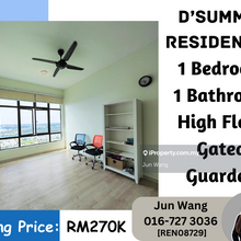 D Summit Residences, Kempas Utama, 1 Bedroom, Gated Guard, High Floor