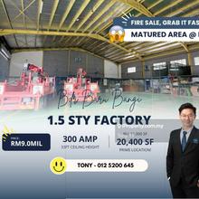 Big 300amp 1.5 Storey Detached Factory @ Bangi Very Matured Area