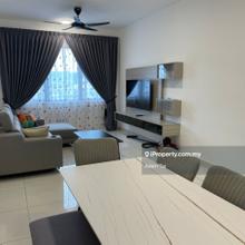 Parc 3, 3 rooms, fully furnished, non-bumi lot, park view, 2 carparks