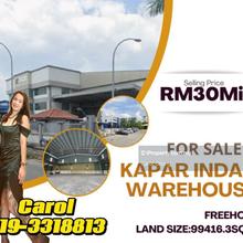 Kapar Indah Klang Warehouse Office For Sales