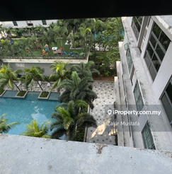 Pool view from the living area