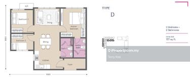 Developer unit for Sale ( Price can Nego) Type D 757sf 1
