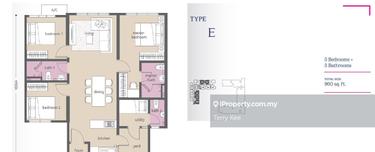 Developer unit for Sale ( Price can Nego) Type E 960sf 1