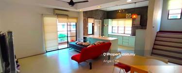 1.5 storey garden townhouse end lot semi furnished unit @ Parkville  1