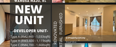 Brand New Unit. Developer Unit. Renovated Partly/Fully Furnished Unit. 1