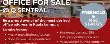 Own premium office space@Q Sentral-prime location & great connectivity 1