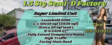 High Traffic  Bandar Jinjang Selatan  1.5 sty Semi D Factory 1