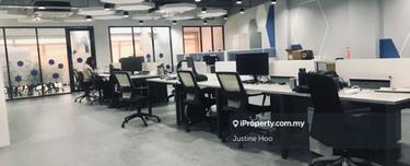 With air conditioners, lights, glass partition rooms puchong office 1