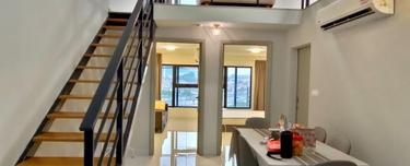 Brand New Fully Loft unit 2room2bath for Rent, walking distance to MRT 1