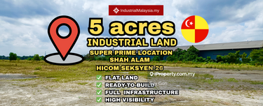Supreme Shah Alam Hicom Industrial Land Freehold super prime  1