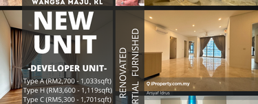 Brand New Unit. Developer Unit. Renovated Partly/Fully Furnished Unit. 1