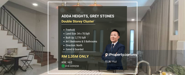 Adda Heights Grey Stones 2 Storey Cluster! Rm1.35m Only! 1