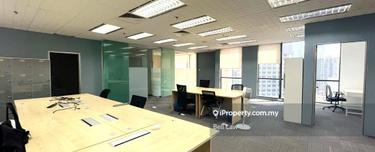 Partial furnished office for rent at Menara Hlx 1