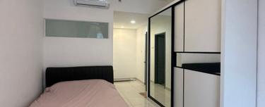 Furnished studio for rent with parking at trio klang facing pool 1