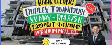 Save Rm325k! Bank Lelong Duplex Townhouse @ Kelana Jaya Paradigm PJ 1