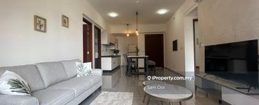 Brand new condo and furnished, garden facing, safe community & 2 cp 1