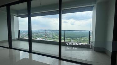 Unobstructed Golf Course View, private lift lobby 1