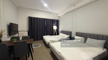 Brand new mossaz studio actual unit with 2 queen size bed and internet 1