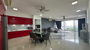 Spacious living hall & dining area, unit facing cozy park view 1
