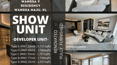 Brand New Show Unit. Developer Unit. Renovated Fully Furnished Unit. 1