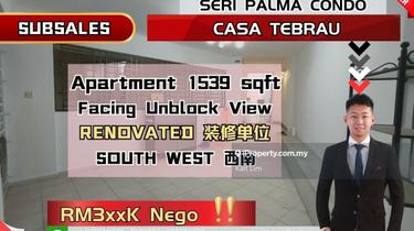 Seri Palma Condo 1539 sqft Renovated Unblock View Taman Delima 1