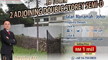 Johor Bahru Town 2 Adjoining Double Storey Semi-D for Sale 1