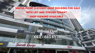 Facing Main Road Sentul 3 Storey Shop For Sale, With Lift and Tenant 1