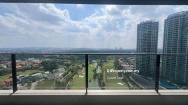 Unobstructed Golf Course View, private lift lobby 1