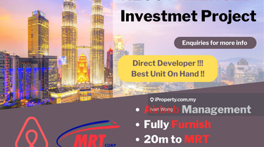 KLCC Best Investment Project, High ROI , Freehold , Walking to MRT 1