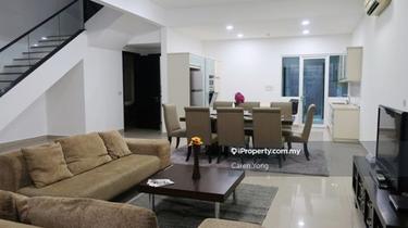 Fully furnished 3 storey Link house @ Duta Tropika for rent, kindly pm 1