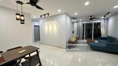 Fully Furnished Corner Aurora Residence 1238sf Puchong Prima Near LRT 1
