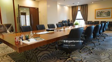 A grand entrance with a mezzanine floor ; A private  office. 1