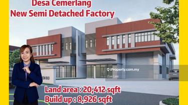 New semi detached factory in taman perindustrian cemerlang  1