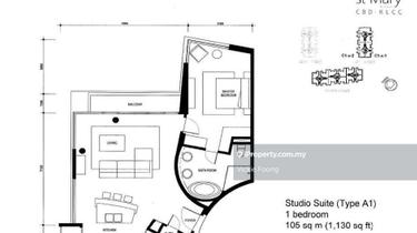 High Floor , Fully furnished ,within walking distance to Pavilion Mall 1