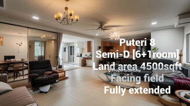 Bandar puteri semi d, nice number nice facing, extended kitchen  1