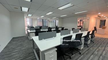 Fully furnished office for rent at Menara Hlx 1