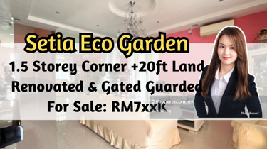 Setia Eco Garden, 1.5 Storey Corner with 20ft Land, Renovated, G&G 1