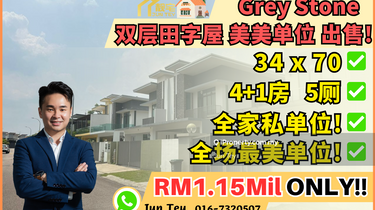 Adda Height Grey Stone 2 Storey Cluster Good Condition Unit For Sale! 1