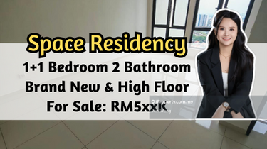 Space Residency, 1 plus 1 Bedroom 2 Bathroom, Brand New, High Floor 1
