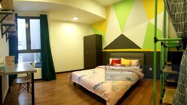 Queen Bedroom w Shared Bathroom @ Nautica Lake Suites, Bandar Sunway 1