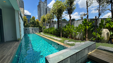 Beautiful landscape garden with swimming poor low density  1