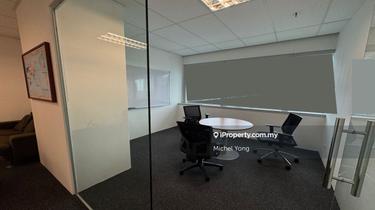 Fully furnished 1300sf office ready move in walk to LRT KTM Mid Valley 1
