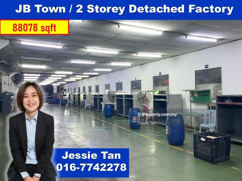 Taman gembira jb town 2 storey detached factory for sale