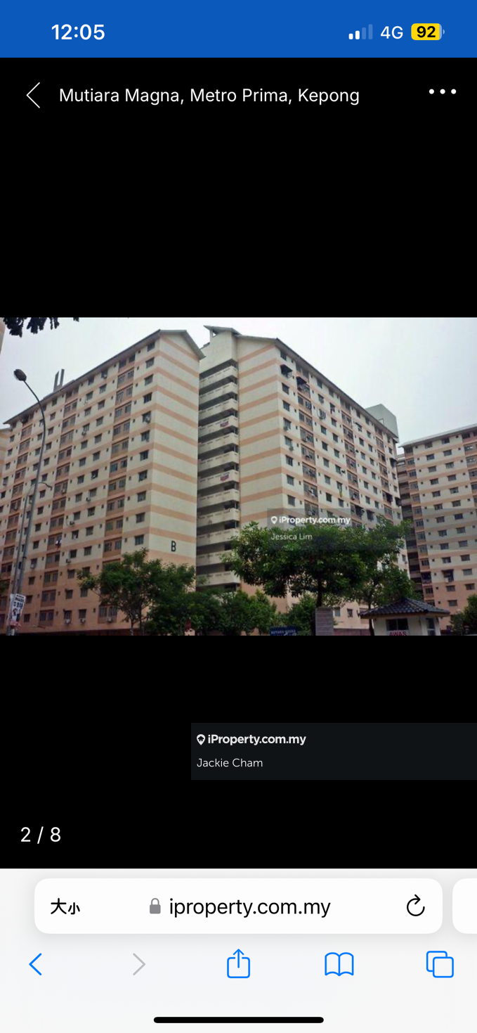 3 bedroom flat behind kepong Aeon