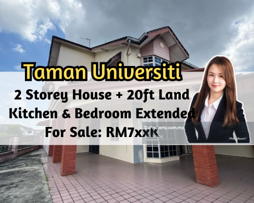 Taman Universiti, 2 Storey House with 20ft Land, Extended Unit