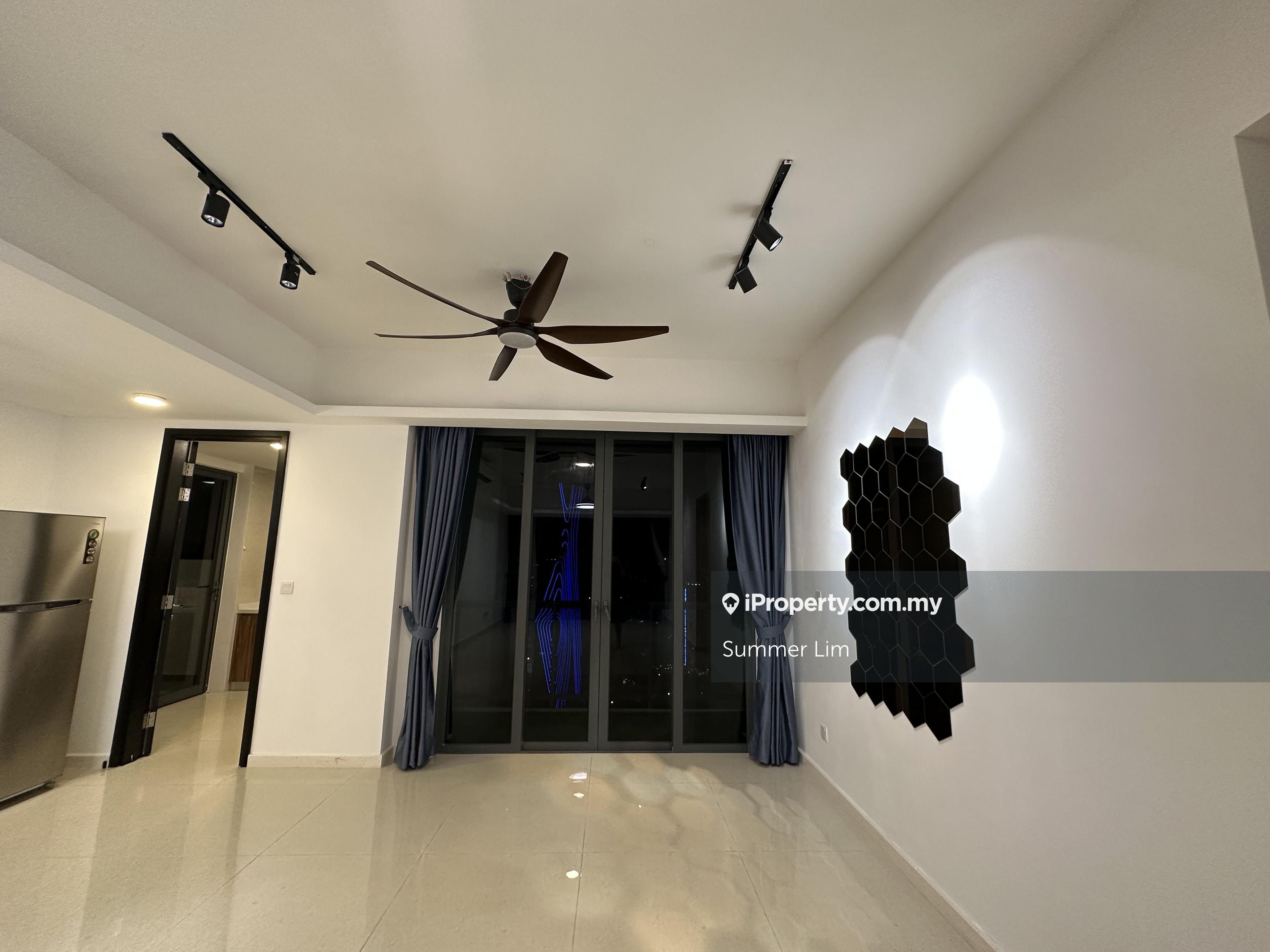 High floor with open view, dual balcony unit.