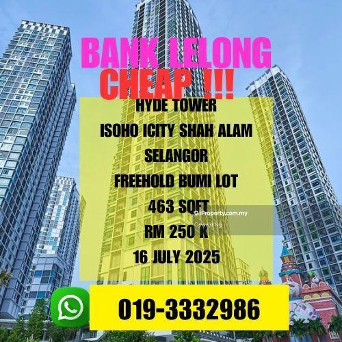Bank Lelong Freehold Hyde Tower Isoho Icity Shah Alam Selangor