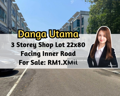 Pusat Perdagangan Danga Utama, 3 Storey Shop Lot, Facing Inner Road