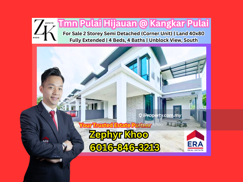 Taman Pulai Hijauan @ Kangkar Pulai 2 Storey Semi Detached Corner Unit