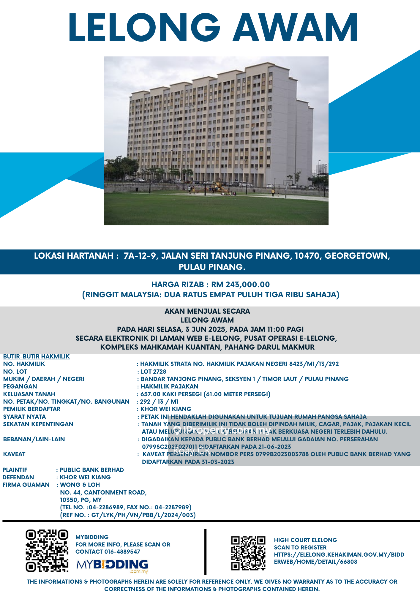 Auction Palm Court !! Below Market Price!!